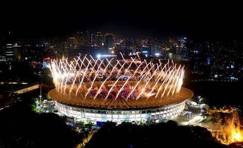 雅加達(dá)亞運會體育場音箱燈光系統(tǒng)