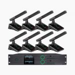 LAX UM-M180F 一拖八無線雙振膜會(huì)議話筒